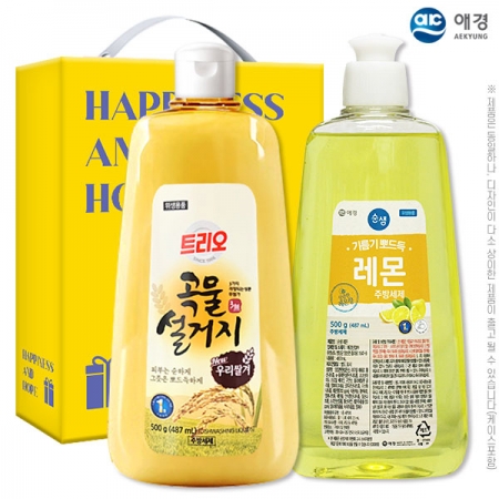 애경 곡물설거지500용기 순샘레몬500용기(2종) #2