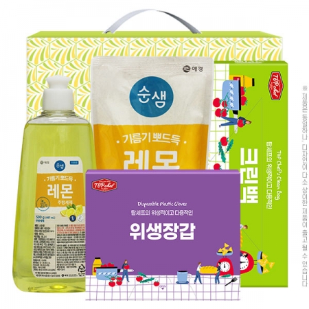 애경 순샘레몬500용기 순샘레몬315리필 정사각위생장갑 크린백(4종) #2