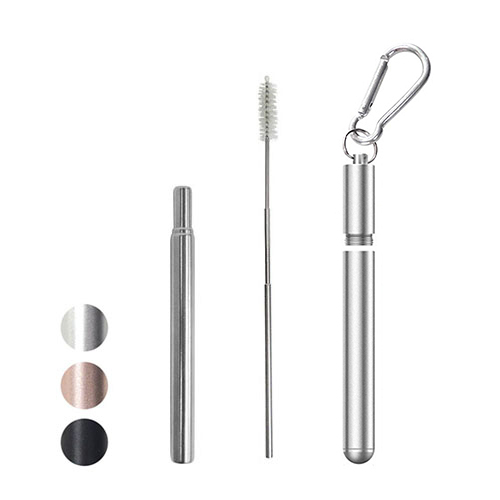 레이저 각인 스테인레스 빨대 미니 3종세트 #2