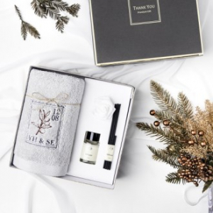 태나 자수 타월 & 디퓨저 세트