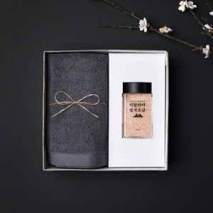 태나 자수타올 & 핑크소금 세트