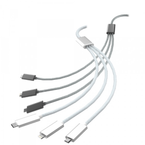 팝폰 고속충전 메탈 패브릭 USB 멀티 3in1 케이블