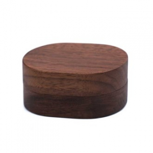 에코라이프 고급 호두나무 주얼리 브라운 반지 정리함 CCH189