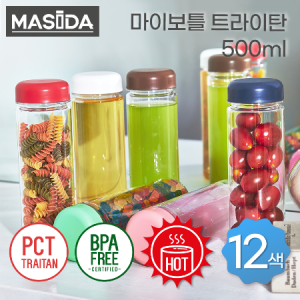 마시다보틀 트라이탄 일반캡 물병 500ml