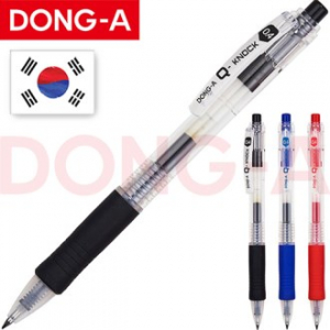 동아 Q 노크 볼펜 0.5 // 속건성 잉크, 인체 공학적 그립