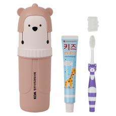 키즈 덴탈 플러스 여행용폴라베어 어린이 치약 칫솔세트