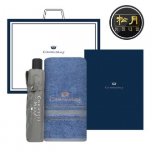 송월 우산 2매 콤보세트, CM 센치 타올 + CM 3단 뉴 폰지우산