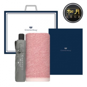 송월 우산 2매 콤보세트, 40수 타올 180g + CM 3단 뉴 폰지우산