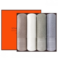 [송월타올] 호텔컬렉션 클래식 타올 4P 수건 선물세트, 답례수건