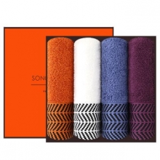 [송월타올]호텔컬렉션 어로우 타올 4P 수건 선물세트, 답례수건