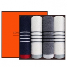 [송월타올] 카운테스마라 포라인 타올 4P 수건 선물세트, 답례수건