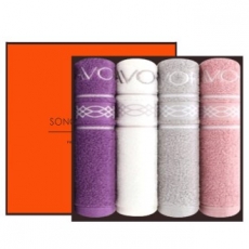 [송월타올] 샤보렌 디럭스 타올 4P 수건 선물세트, 답례수건