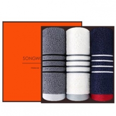 [송월타올]카운테스마라 포라인 타올 3P 선물세트, 수건, 답례수건