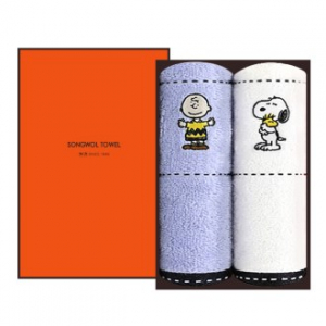 [송월타올] 스누피 프렌즈 타올 2P 선물세트, 수건, 답례수건