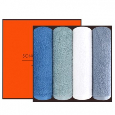 [송월타올] 항균 프리미엄 무지타올 4P 수건 선물세트, 답례수건