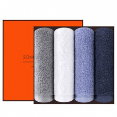 [송월타올] 항균 코마 타올 40수 4P 수건 선물세트, 답례수건