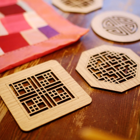 우드 티코스터 #3