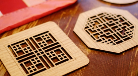 우드 티코스터 #2