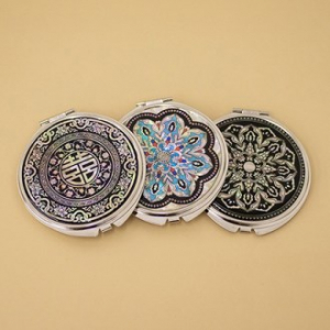 아름누리 미니 자개손거울 패턴H