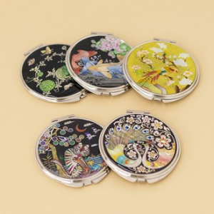 아름누리 미니 자개손거울 동물문양