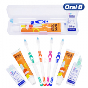 오랄비칫솔 고탄력+페리오+국산치간 / 칫솔치약세트