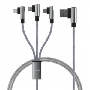 마운틴 베타 3세대 게이밍 3in1 아이폰 8핀 5핀 C타입 기억자 고속 멀티 충전케이블 120cm