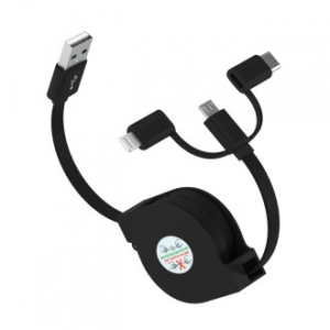 요이치 3in1 릴타입 충전케이블 100cm