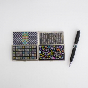 자개 띠볼펜 2종 세트 한글문양 명함케이스 + 자개띠 볼펜