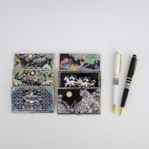 금장볼펜 2종세트 동물문양