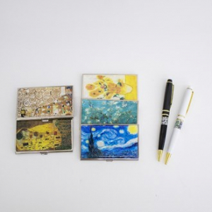 금장볼펜 2종세트 명화시리즈 명함케이스 + 금장 자개 볼펜