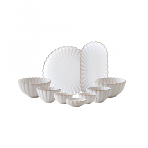 살다 플라워 10pcs 도자기 그릇세트 2인 홈세트