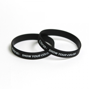 검정 실리콘 팔찌, 문구/로고인쇄