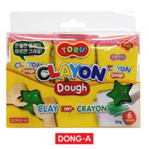 동아 토루 클레이 온 도우 6색 세트 (국산)