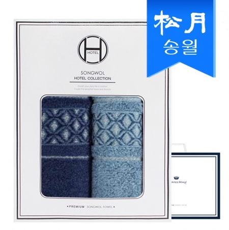 [송월타올]CM 더블다이아 세면타올 2매 선물세트(쇼핑백), 기념수건 #2