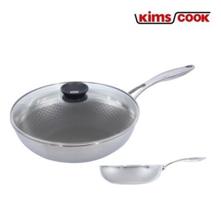 [킴스쿡] 블랙큐브 캐스팅 3ply 궁중팬 30cm + 유리뚜껑 30cm #3