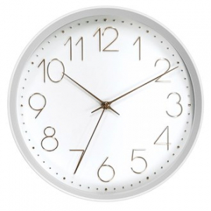 이 팔고 화이트 입체 벽시계