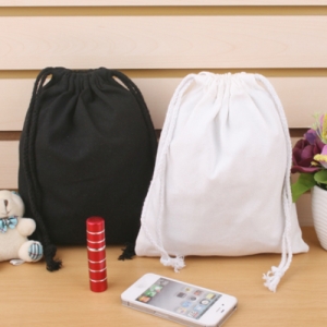 캔버스 스트링 무지 파우치