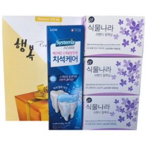 치석 케어 치약 + 식물나라 비누-4종 세트