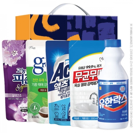 피죤 그린주방세제 액츠 무균무때 유한락스(5종) 세트 #3