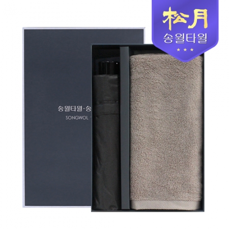 송월 뉴 컬러 무지 40 타올 + 3단 컬러 무지 우산 2P 콤보세트 #2