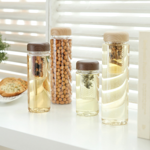 [티썸] 마이보틀 트라이탄 그린티 우드보틀 500ml