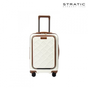 스트라틱 레더앤모어 J 기내용 20인치 캐리어 화이트