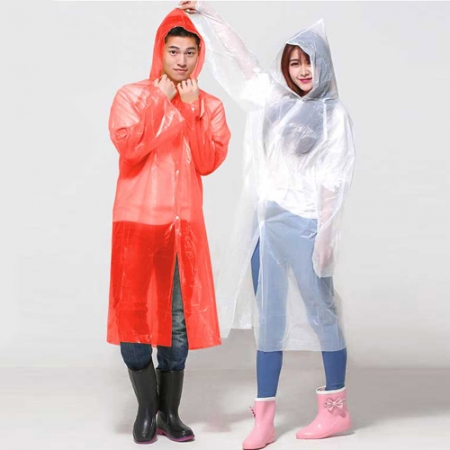 똑딱이 성인용 휴대용 우비 / 휴대용 일회용 우의 / 일회용 비옷 #2