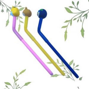 PVC 캐릭터 빨대 볼펜 (3D) // 주문제작