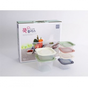 쿡 플러스 점보 1호 6종  밀폐용기 12P