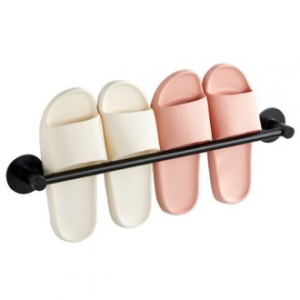 EL 블랙디자인 타공프리 벽걸이형 슬리퍼 보관 랙 (중형) CCH237