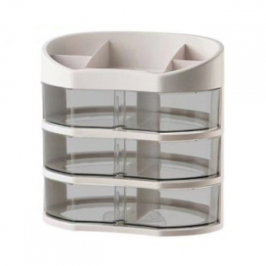 에코라이프 럭셔리 대용량 화장품 정리대 (3단 ) CCH256