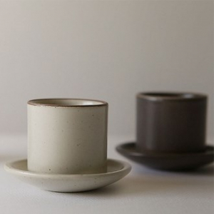 월넛잔 2P SET ( 잔받침 + 뚜껑 겸용) [국산]