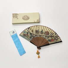 아름누리 전통민화 실크부채 4종