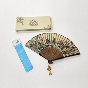 아름누리 전통민화 실크부채 4종